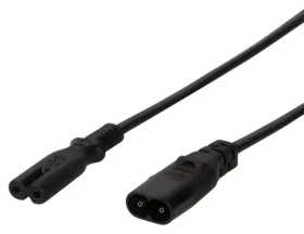 LogiLink C8-C7 čierna / Predlžovací kábel / 2 m / 0,75 mm2 / max. 2,5 A (CP129)