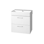 Mereo Leny, kúpeľňová skrinka s keramickým umývadlom 60 cm, biela, nové madlo CN811N
