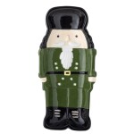 Bloomingville Servírovací tanier z kameniny Feast Nutcracker Green