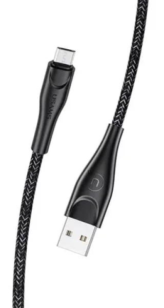 USAMS SJ399 U41 Braided Dátový Kábel microUSB 3M čierna (6958444983622)