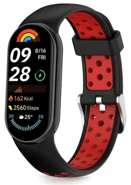 Tech-Protect IconBand Air čierno-červená / Remienok pre XIAOMI SMART Band 8/9/10/NFC