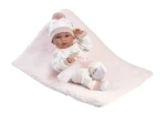 Llorens 63510 NEW BORN HOLČIČKA - realistická bábika bábätko s celovinylovým telom - 35 cm