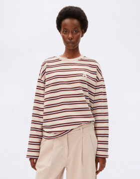 Armedangels Iconic Å Frankaa Bold Sweatshirt 3756 undyed-velvet red-soft blue M