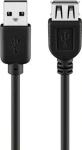Goobay USB-A - USB-A predlžovací kábel čierna / Predlžovací kábel / USB 2.0 / 5 m / dvojité tienenie (68905)