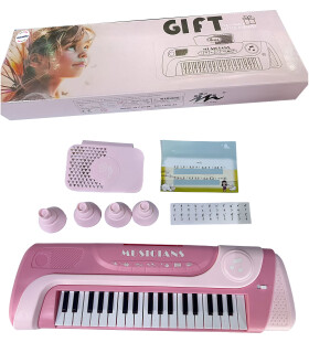 Mamido Mamido Detský elektrický keyboard 37 kláves ružový