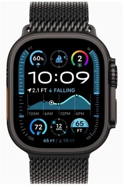 Apple Watch Ultra 2 GPS + Cellular 49mm Black Titanium Case Milanese Loop M Čierny (MX5V3EL/A)