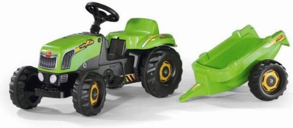 Rollytoys Šliapací traktor Rolly Kid s vlečkou - zelená