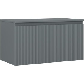MEXEN/S - Rivel kúpeľňová skrinka pod umývadlo 90 cm s doskou, 1 šuplík, reliéf, grafit mat 91A20-09047-1-BFC66
