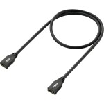 SpeaKa Professional HDMI predlžovací kábel Zásuvka HDMI-A, Zásuvka HDMI-A 1.00 m čierna SP-1793612 4K UHD, audio return channel, pozlátené kontakty HDMI kábel; SP-1793612