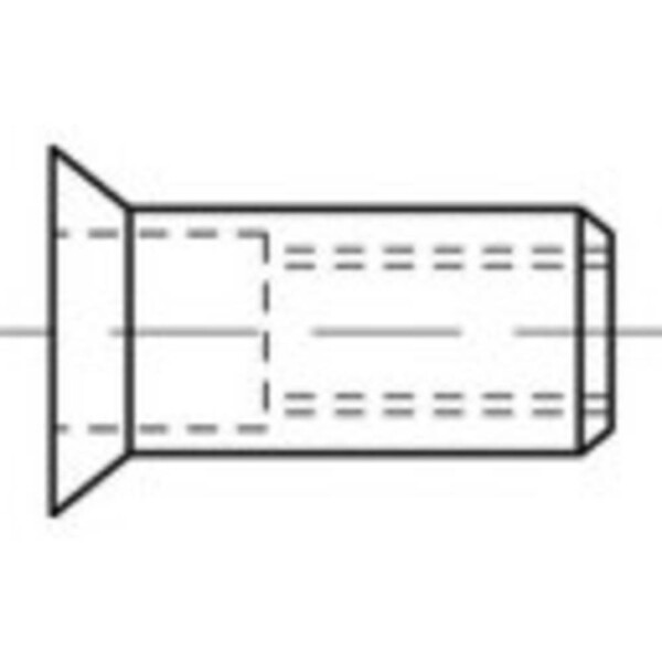 TOOLCRAFT TO-5380512 slepá nitovacie matice M4 nerezová ocel 500 ks; TO-5380512