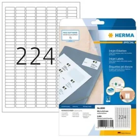 Herma Etikety pre atramentové tlačiarne 25,4x8,5 mm / Etikety / A4 / biele / 5600 ks (8830)