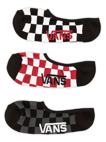 Vans CLASSIC SUPER NO SHO RED WHITE CHECK pánske členkové ponožky - 6,5-9