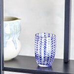 Bloomingville Poháre Brinley Blue 350 ml – sada 4 ks