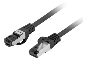 Lanberg CAT8.1 S/FTP CU 2m čierna / Patch kábel / LSZH / 2000 MHz / 40 Gbit / s / Fluke (PCF8-10CU-0200-BK)