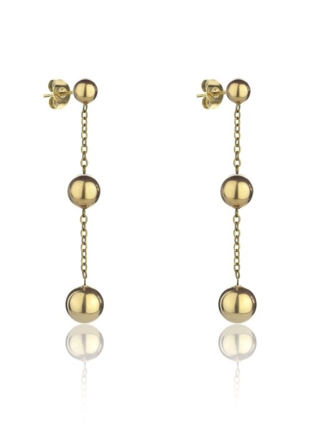 Marc Malone Pozlátené visiace náušnice Alison Gold Earrings MCE24001G