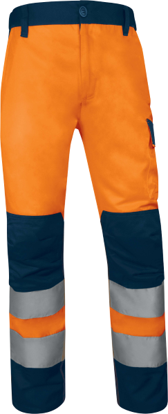 Reflexné pracovné nohavice Delta Plus M1PA2HVCL2 Farba: Oranžová, Veľkosť: 3XL (M1PA2HVCL2OR3X)