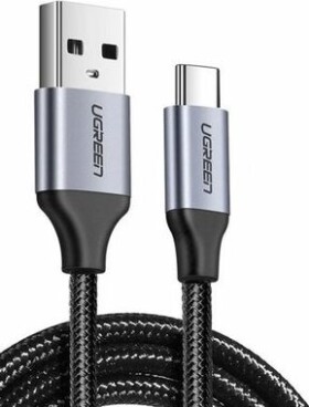 Ugreen 60128 Kábel USB-A (M) - USB-C (M) 2m čierna / opletený (6957303861286)