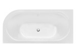 BESCO - Voľne stojaca vaňa AVITA A-LINE biela, sifón s prepadom - Farba sifónu - Biela, Rozmer vane - 170 × 75 cm, Spôsob prevedenia - Pravé VANAVITAL17PW