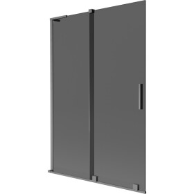 MEXEN/S - Velar L dvojkrídlová posuvná vaňová zástena 120 x 150, grafit, grafit kartáčovaná 896-120-003-41-66