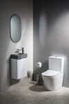 SAPHO - MARGITHA keramické umývadlo 38x22cm, otvor pro batériu vpravo, šedá MGT3822GR