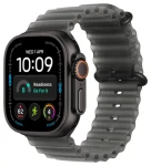 Apple Watch Ultra 4 GPS+Cellular 49mm Čierne titánové telo - Priesvitne čierny oceánsky remienok / 130-200 mm (MJAY4QC/A)