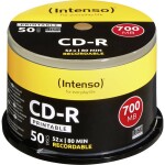 Intenso 1801125 CD-R 80 700 MB 50 ks vreteno možnosť potlače; 1801125 - Intenso CD-R 700MB 52x, 50ks