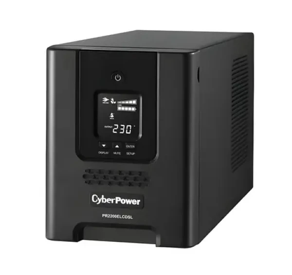 CyberPower Professional Tower LCD 2200VA/1980W / UPS / Line-Interaktívny / 9x IEC zásuvka / čistý sínus (PR2200ELCDSL)