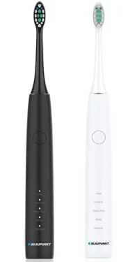 Blaupunkt DTS201SET bielo-čierna / Sonická zubná kefka / 5 režimov / 36000 kmitov / 2 rukoväte / 6 hlavíc (DTS201SET)