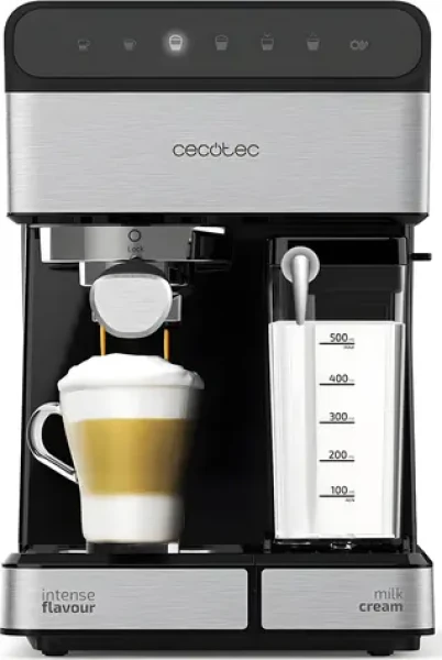 Cecotec Power Instant-ccino 20 Touch Nera čierna/nerez / Pákový kávovar / 20 bar / Napeňovač mlieka / 1,4 l (01558)