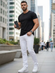 Pánske biele slim fit džínsy UX4487 white - FashionStreet 33