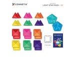 Mamido Connetix Tiles - Magnetická stavebnica so svetelným LED dielikom 28ks
