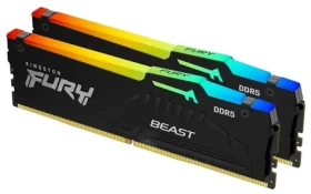 Kingston Fury Beast Black RGB 32GB (2x 16GB) DDR5 6800MHz / CL34 / DIMM / XMP / 1.4V (KF568C34BBAK2-32)
