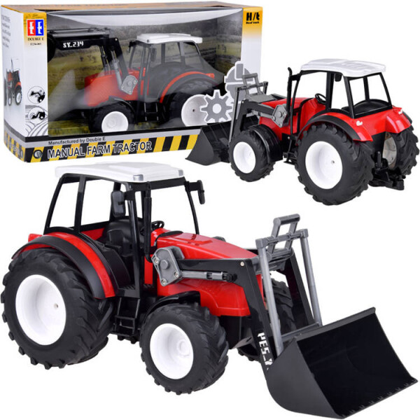 Mamido Veľký červený traktor s pohyblivým ramenom a veľkými kolesami RC0666