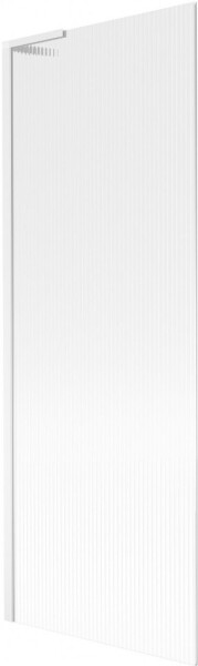 MEXEN/S - Next L vaňová zástena FIX 70 x 150, prúžky, biela 895-070-000-03-09-20