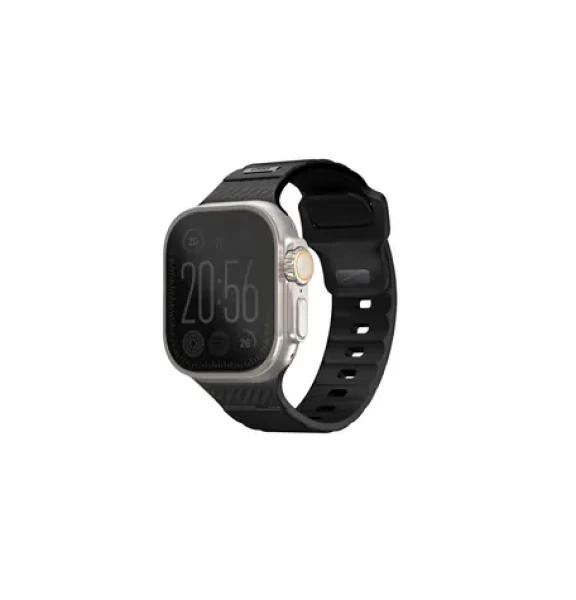 UNIQ Stride FKM remienok pre Apple Watch 49 46 45 44 mm - MIDNIGHT BLACK (čierna) (8886463688564)