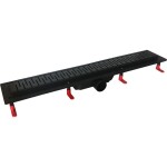 HOPA - Odtokový žľab Standardline BLACK - Dĺžka - 90, Variant roštu - Medium OLPZLABST89BM