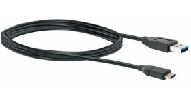 Schwaiger USB-C - USB-A 3.0 čierny / Dátový kábel / USB 3.2 Gen 1 / 5 Gbit / s / 1 m (CK3141533)