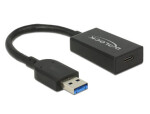 DeLock Prevodník USB 3.2 Gen 2 Typ-A (M) - USB Type-C (F) 15 cm čierna / aktívna (65698)