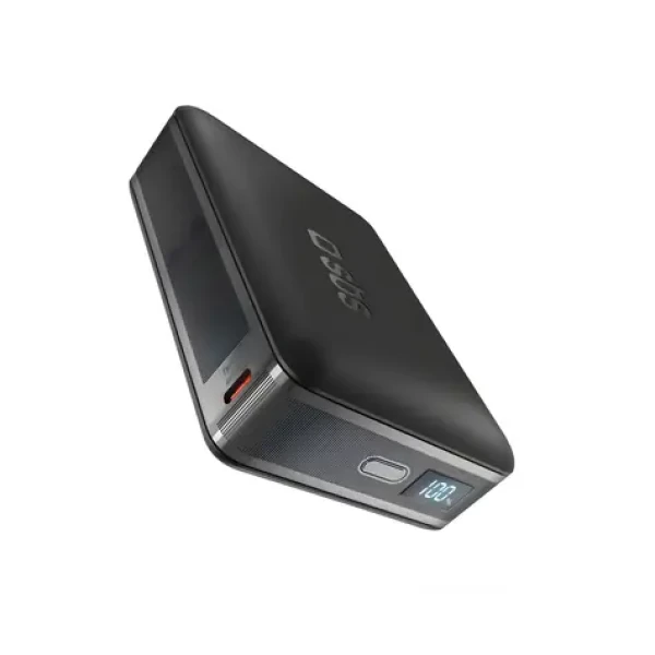 SBS HD 10000 mAh čierna / Powerbanka / 30 W Power Delivery / USB-C / LCD displej
