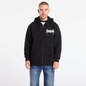 Mikina PLEASURES Pond Zip Hoodie Black S