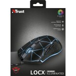 Trust GXT 133 Locx Gaming čierna / Herná myš / Optická / 4000 DPI / 6 tlačidiel / USB / 1.8m (22988-T)