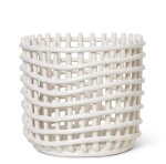 Ferm LIVING Keramický kôš Off White Large