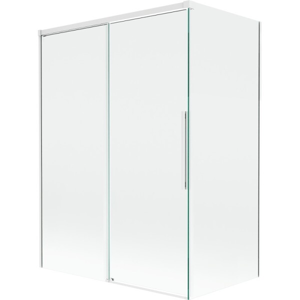 MEXEN/S - Rox vaňová zástena 2-krídlová posuvná 120 + 70 x 150, transparent, biela 8C9-120-070-20-00