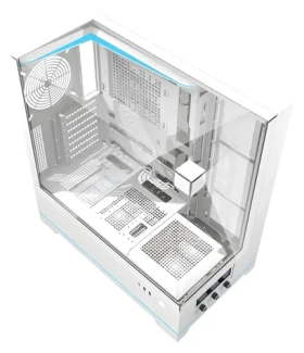 DarkFlash DY450 biela / ATX / bez ventilátorov / 2x USB-A 1x USB-C / priehľadná bočnica / bez zdroja (DY450 White)