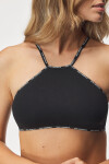 Podprsenka Karl Lagerfeld Mini Logo Halter Bralette