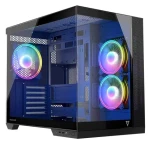 Modecom Volcano Panorama Apex ARGB 3F čierna / Skriňa / ATX / 1x USB-C / 2x USB 3.0 / 3x ARGB / bez zdroja (AT-PANORAMA-3F-ARGB-10-000000-0002)