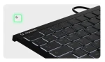 Keysonic KSK-5211ELU DE čierna / Mini klávesnica / Touchpad / USB / podsvietenie (60957)