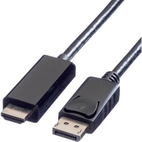 Value DisplayPort prepojovací kábel Konektor DisplayPort, Zástrčka HDMI-A 2.00 m čierna 11.99.5786 tienený Kábel DisplayPort; 11.99.5786