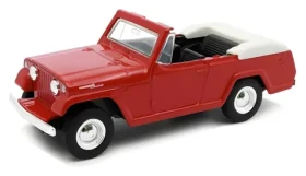 Welly Model 1967 Jeep Jeepster Commando Roadster červená