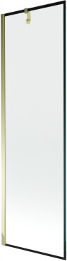 MEXEN/S - Next vaňová zástena FIX 60 x 150, čierna dekor, zlatá 895-060-000-00-70-50